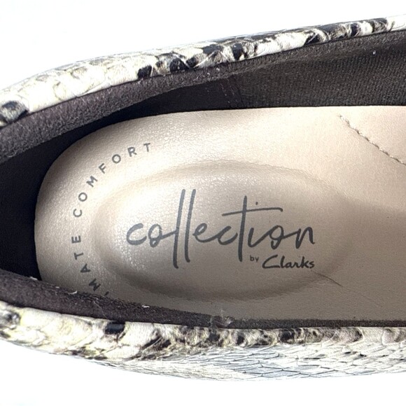 Clarks Adriel Viola Pumps Womens Sz 7.5 Leather Snakeskin High Heel Stiletto NEW - Picture 12 of 15